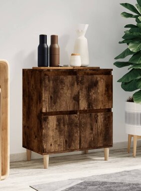 VidaXL Dressoir 60x35x70 cm bewerkt hout gerookt eikenkleurig