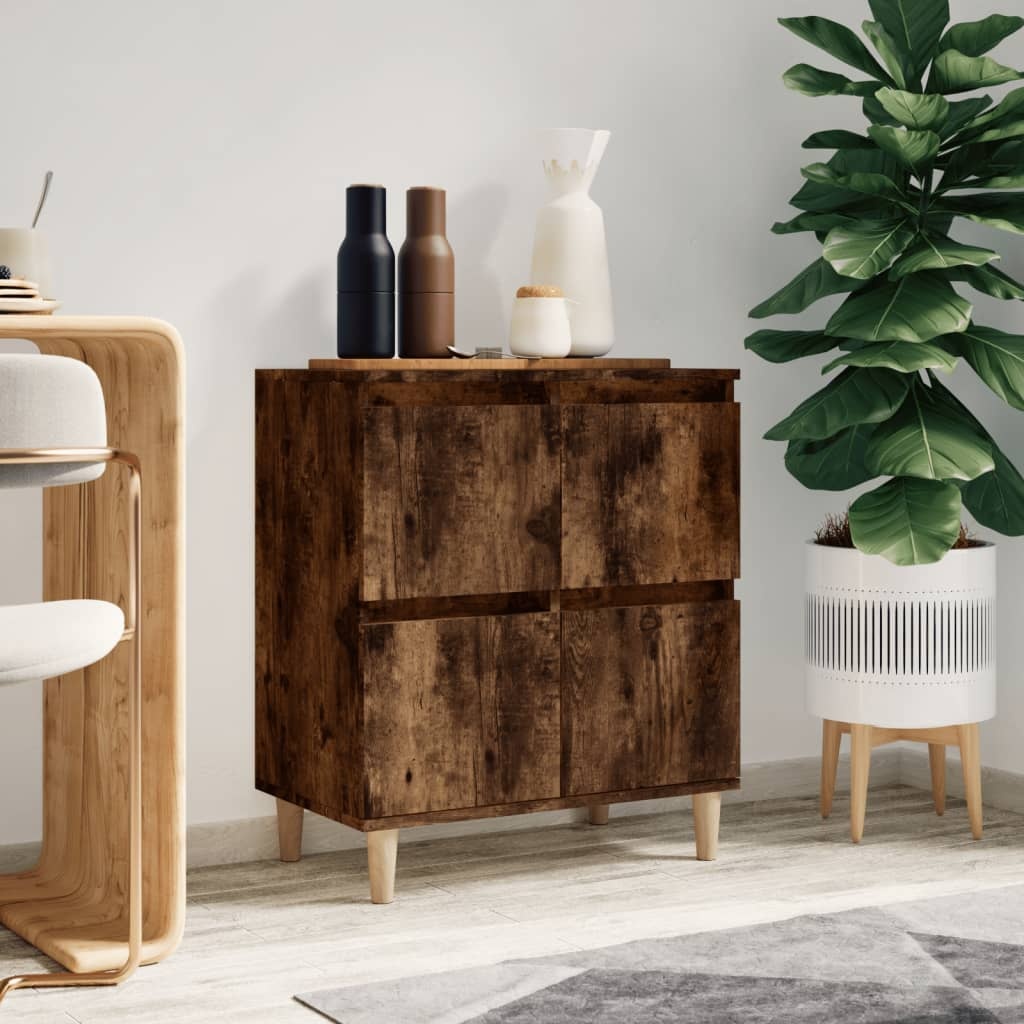 VidaXL Dressoir 60x35x70 cm bewerkt hout gerookt eikenkleurig