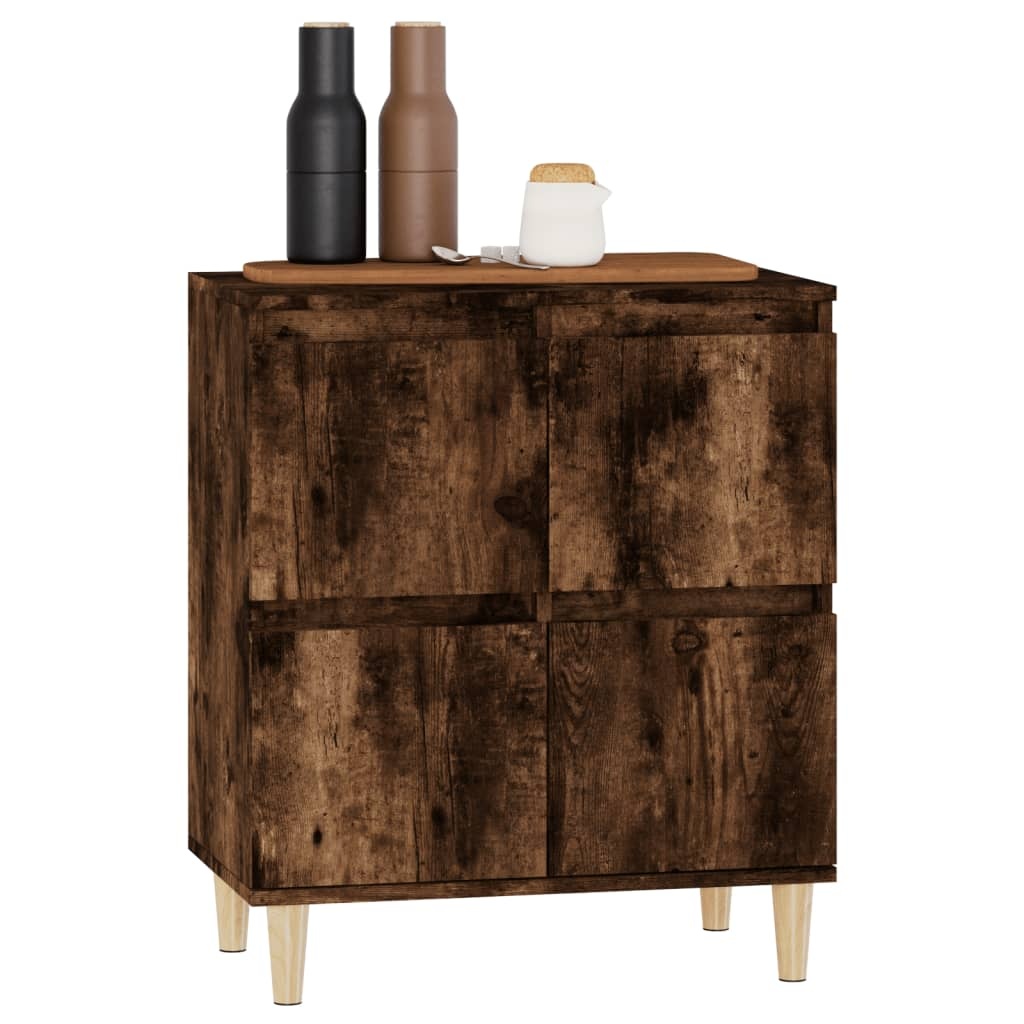 VidaXL Dressoir 60x35x70 cm bewerkt hout gerookt eikenkleurig