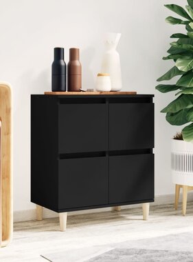 VidaXL Dressoir 60x35x70 cm bewerkt hout zwart