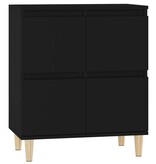 VidaXL Dressoir 60x35x70 cm bewerkt hout zwart
