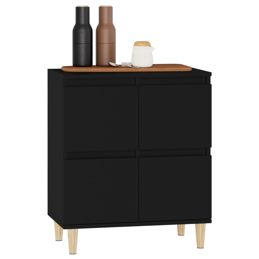VidaXL Dressoir 60x35x70 cm bewerkt hout zwart