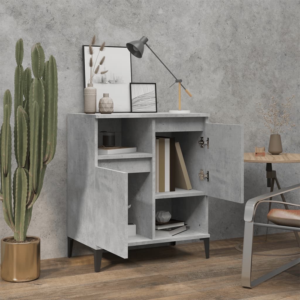 VidaXL Dressoir 60x35x70 cm bewerkt hout betongrijs