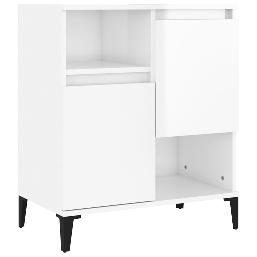 VidaXL Dressoir 60x35x70 cm bewerkt hout hoogglans wit
