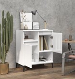 VidaXL Dressoir 60x35x70 cm bewerkt hout hoogglans wit