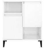 VidaXL Dressoir 60x35x70 cm bewerkt hout hoogglans wit