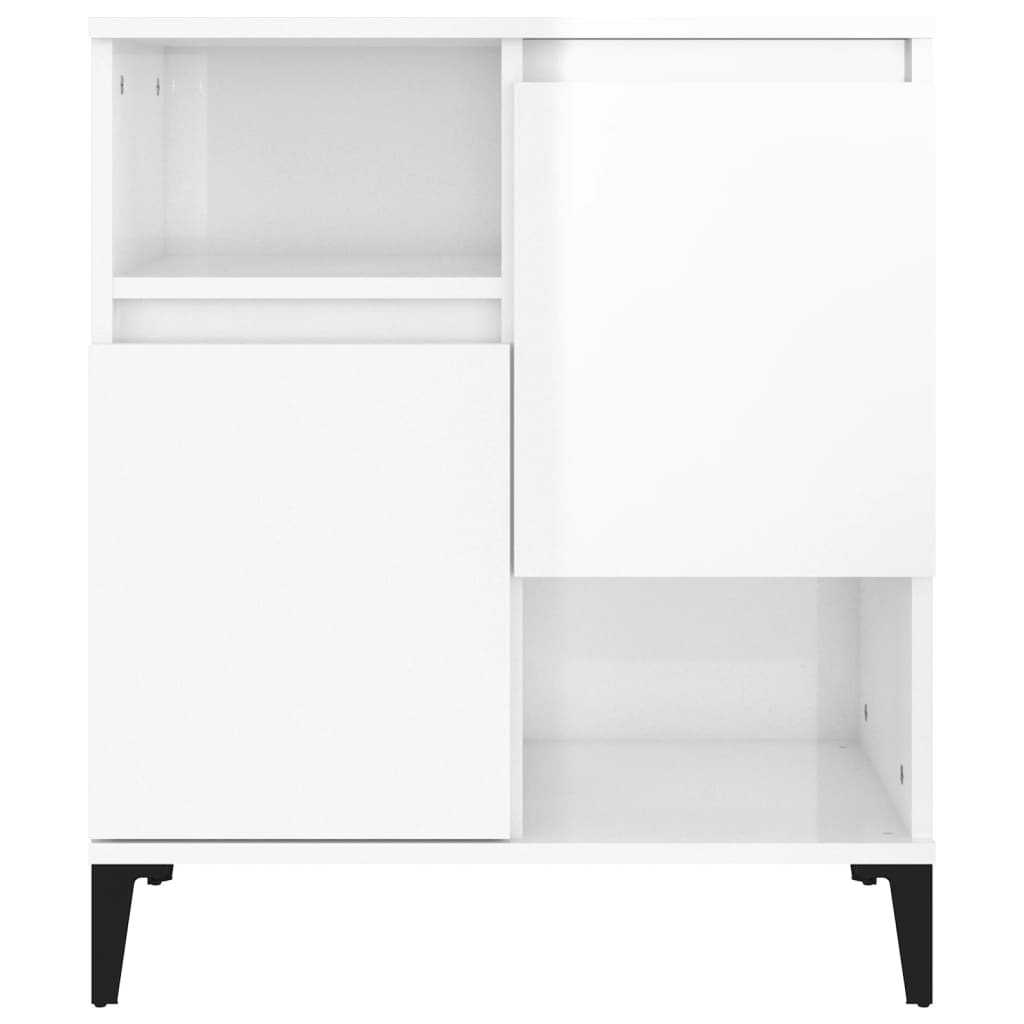 VidaXL Dressoir 60x35x70 cm bewerkt hout hoogglans wit