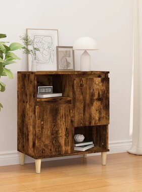 VidaXL Dressoir 60x35x70 cm bewerkt hout gerookt eikenkleurig