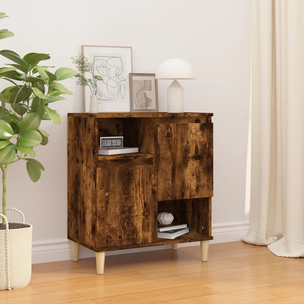 VidaXL Dressoir 60x35x70 cm bewerkt hout gerookt eikenkleurig