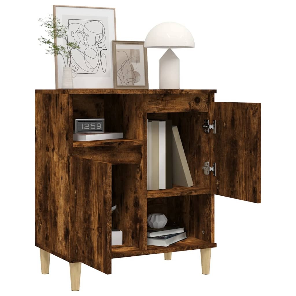 VidaXL Dressoir 60x35x70 cm bewerkt hout gerookt eikenkleurig