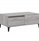 VidaXL Salontafel 90x50x36,5 cm bewerkt hout grijs sonoma