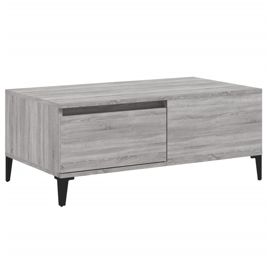 VidaXL Salontafel 90x50x36,5 cm bewerkt hout grijs sonoma