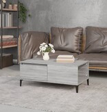 VidaXL Salontafel 90x50x36,5 cm bewerkt hout grijs sonoma