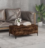 VidaXL Salontafel 90x50x36,5 cm bewerkt hout gerookt eikenkleurig
