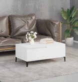 VidaXL Salontafel 90x50x36,5 cm bewerkt hout wit