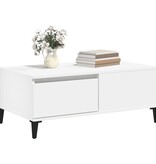 VidaXL Salontafel 90x50x36,5 cm bewerkt hout wit