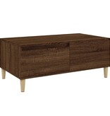 VidaXL Salontafel 90x50x36,5 cm bewerkt hout bruineikenkleurig