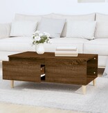 VidaXL Salontafel 90x50x36,5 cm bewerkt hout bruineikenkleurig