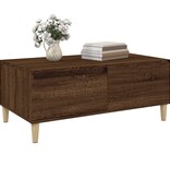 VidaXL Salontafel 90x50x36,5 cm bewerkt hout bruineikenkleurig