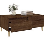 VidaXL Salontafel 90x50x36,5 cm bewerkt hout bruineikenkleurig