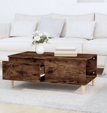 VidaXL Salontafel 90x50x36,5 cm bewerkt hout gerookt eikenkleurig