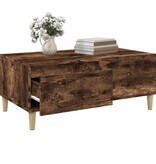 VidaXL Salontafel 90x50x36,5 cm bewerkt hout gerookt eikenkleurig