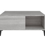 VidaXL Salontafel 80x80x36,5 cm bewerkt hout grijs sonoma eikenkleurig
