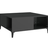 VidaXL Salontafel 80x80x36,5 cm bewerkt hout zwart