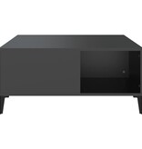 VidaXL Salontafel 80x80x36,5 cm bewerkt hout zwart