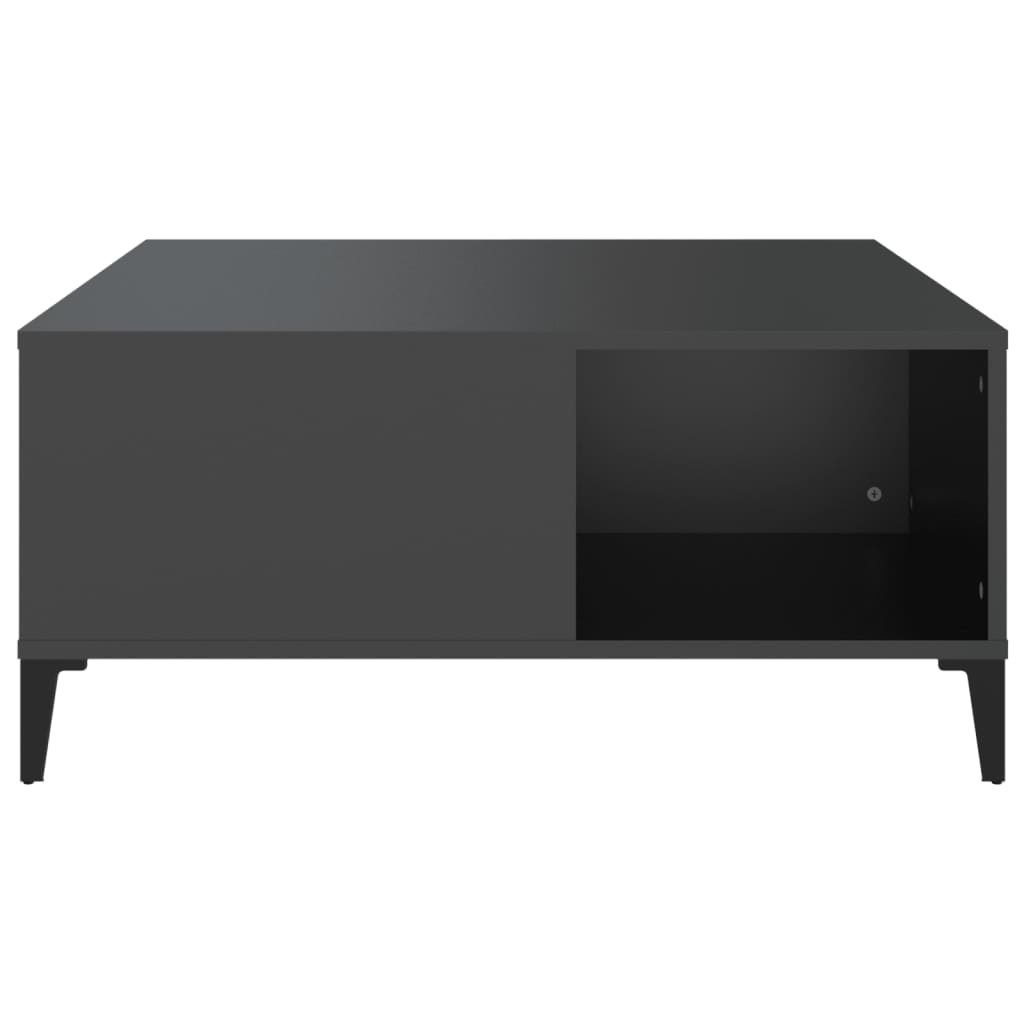 VidaXL Salontafel 80x80x36,5 cm bewerkt hout zwart