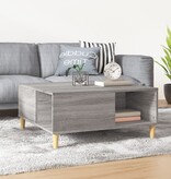 VidaXL Salontafel 80x80x36,5 cm bewerkt hout grijs sonoma eikenkleurig