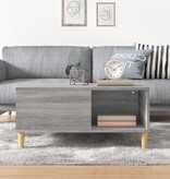 VidaXL Salontafel 80x80x36,5 cm bewerkt hout grijs sonoma eikenkleurig