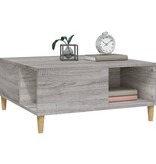 VidaXL Salontafel 80x80x36,5 cm bewerkt hout grijs sonoma eikenkleurig