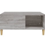 VidaXL Salontafel 80x80x36,5 cm bewerkt hout grijs sonoma eikenkleurig