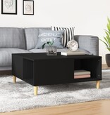 VidaXL Salontafel 80x80x36,5 cm bewerkt hout zwart
