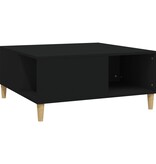 VidaXL Salontafel 80x80x36,5 cm bewerkt hout zwart