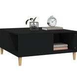 VidaXL Salontafel 80x80x36,5 cm bewerkt hout zwart