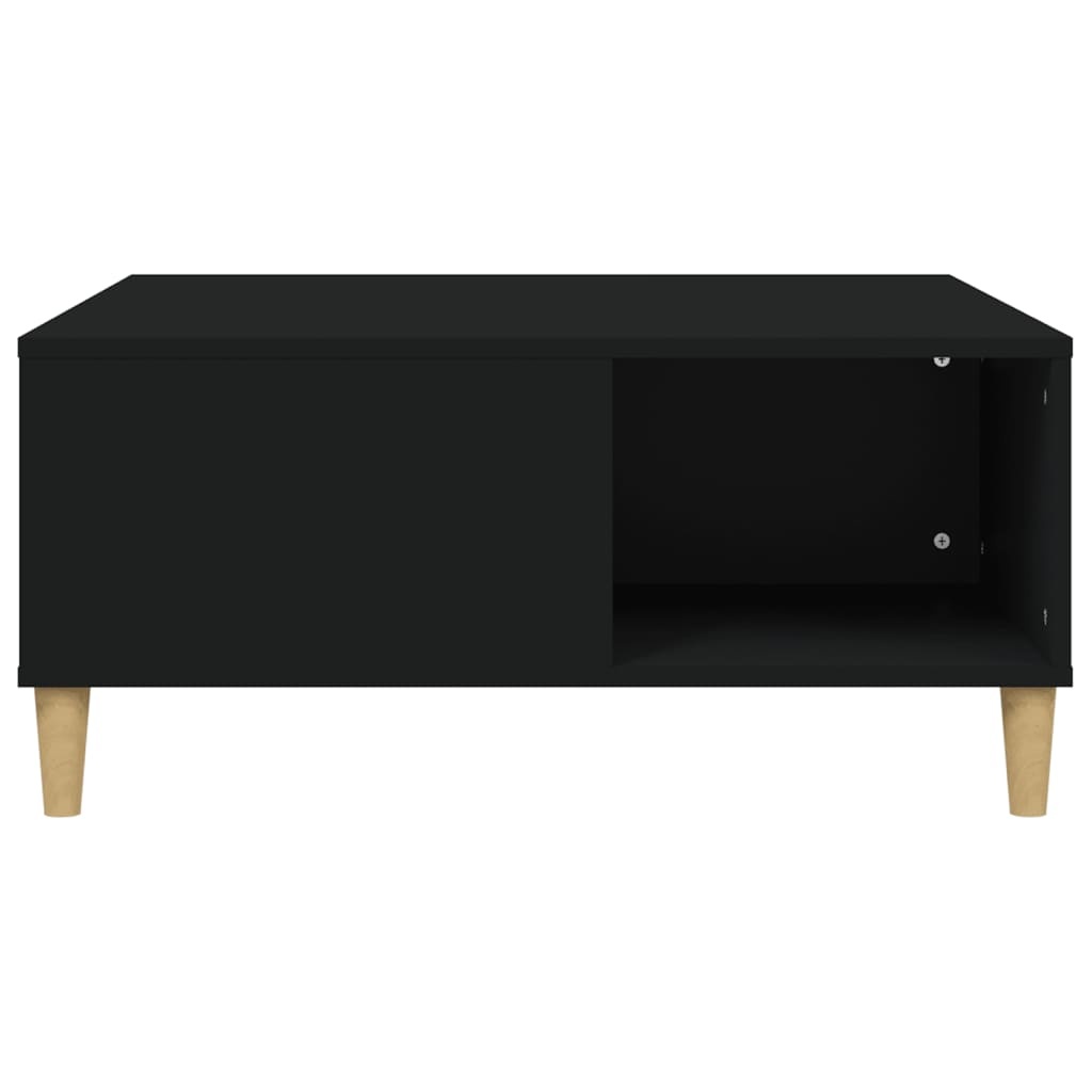 VidaXL Salontafel 80x80x36,5 cm bewerkt hout zwart
