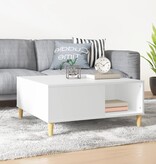 VidaXL Salontafel 80x80x36,5 cm bewerkt hout wit