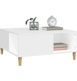 VidaXL Salontafel 80x80x36,5 cm bewerkt hout wit