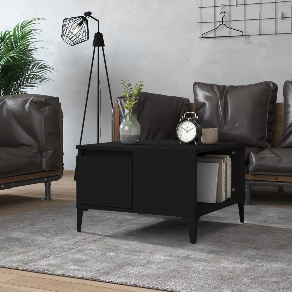 VidaXL Salontafel 55x55x36,5 cm bewerkt hout zwart