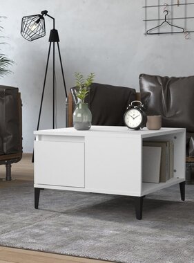 VidaXL Salontafel 55x55x36,5 cm bewerkt hout wit