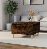 VidaXL Salontafel 55x55x36,5 cm bewerkt hout gerookt eikenkleurig