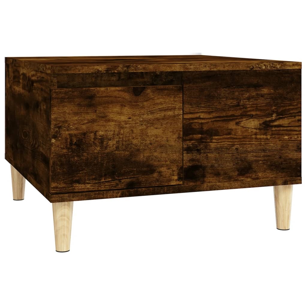 VidaXL Salontafel 55x55x36,5 cm bewerkt hout gerookt eikenkleurig