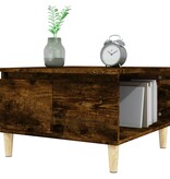 VidaXL Salontafel 55x55x36,5 cm bewerkt hout gerookt eikenkleurig