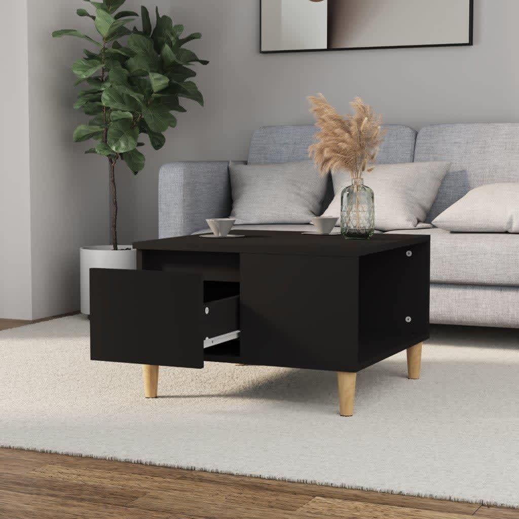 VidaXL Salontafel 55x55x36,5 cm bewerkt hout zwart