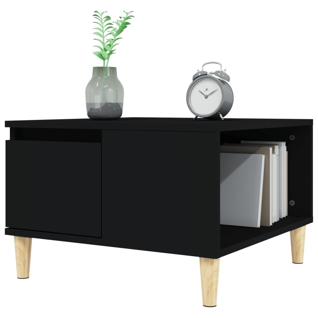 VidaXL Salontafel 55x55x36,5 cm bewerkt hout zwart