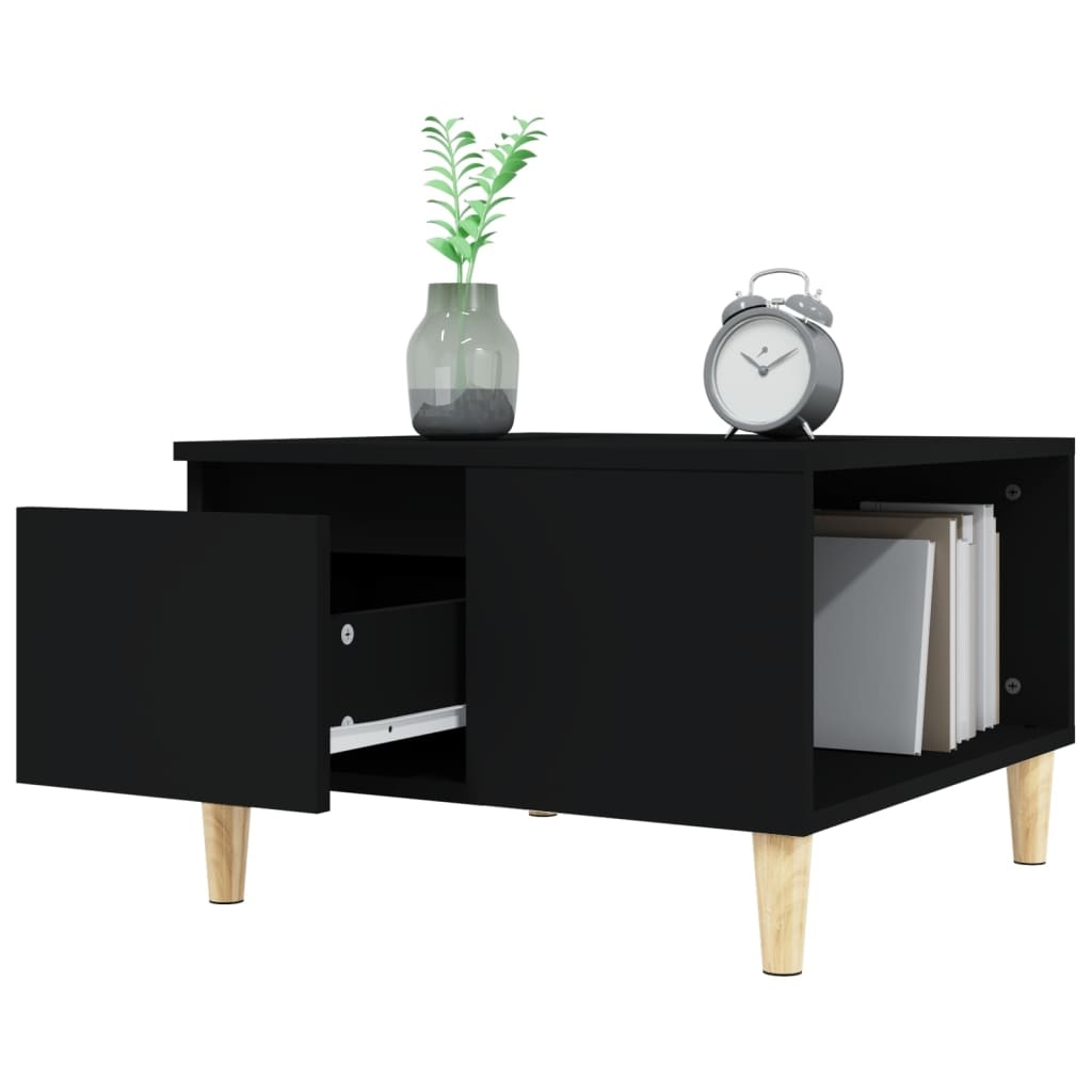 VidaXL Salontafel 55x55x36,5 cm bewerkt hout zwart