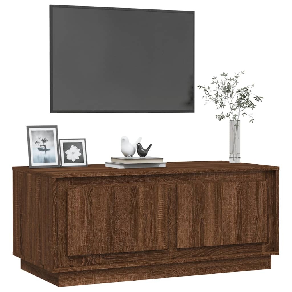 VidaXL Salontafel 102x50x44 cm bewerkt hout bruineikenkleurig