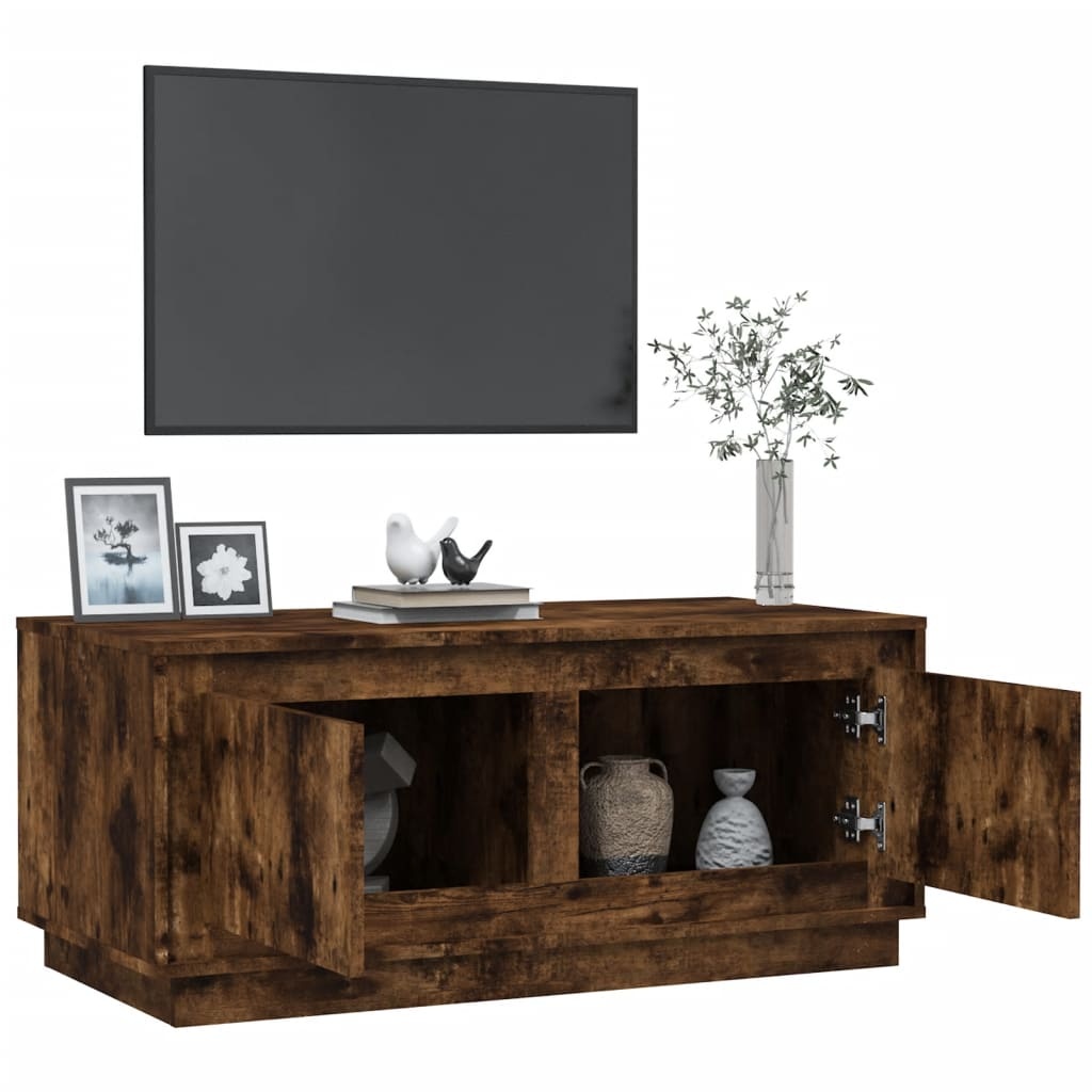 VidaXL Salontafel 102x50x44 cm bewerkt hout gerookt eikenkleurig